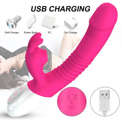 300g USB リチャージバイブラータ セックストイ ピンクウサギ 個人マッサージ器 熱力推力