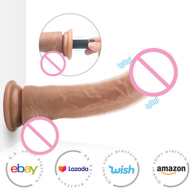 女性 リモートセックスの振動器 プラスチックペニス セックスのおもちゃ 振動ディルド シリコンゴム