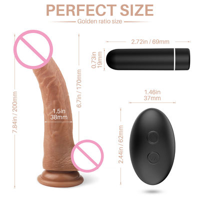 女性 リモートセックスの振動器 プラスチックペニス セックスのおもちゃ 振動ディルド シリコンゴム