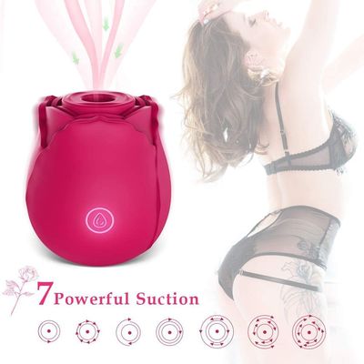 赤い可愛い陰道 舌を吸う 吸い吸い振動器 ローズ振動器 セックス・トイ