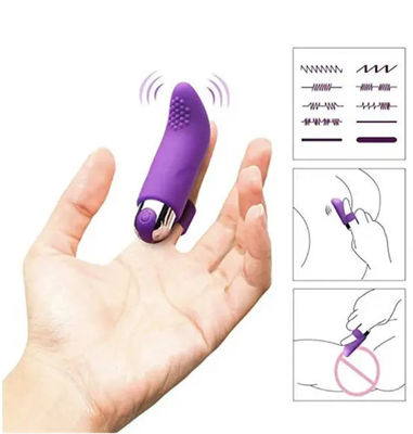 電動指性愛玩具 リチャージ可能な袖性愛玩具 Gスポット性愛玩具 ROHS