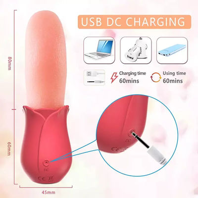 250g ローズ振動器 セックストイ 乳首 履き心地の良い クリトス刺激器 長舌振動器