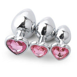 LED セックス 大型アナルプラグ セックスおもちゃ メタルハート形 下着 コラプラグ