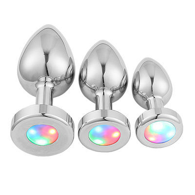 セクシー ウェアラブル メンズ マストラベーション 玩具 バットプラグ ライトアップ LED 閃光