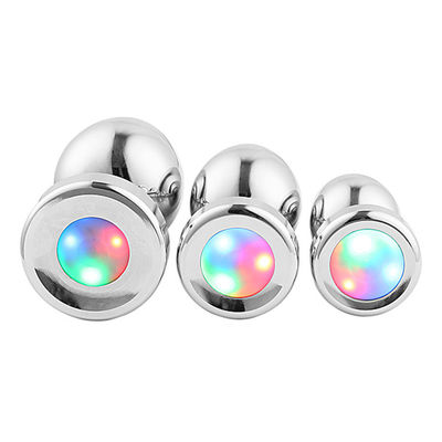 セクシー ウェアラブル メンズ マストラベーション 玩具 バットプラグ ライトアップ LED 閃光