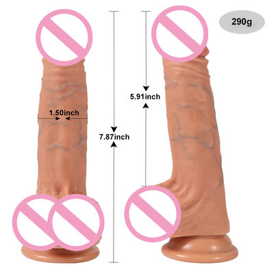 8インチ Youjizz Com レズビアン 女性ディルド 厚いシリコンディルド振動器
