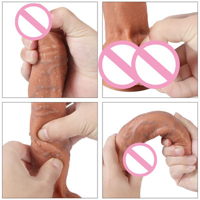 8インチ Youjizz Com レズビアン 女性ディルド 厚いシリコンディルド振動器