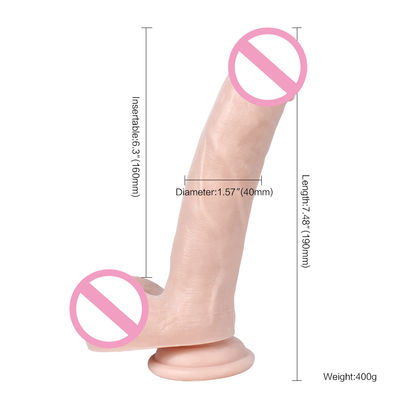 S-WBC10031 Pvc スーパーソフト ディルド 巨大ソフト ディルド ROHS 強い吸い込みカップ