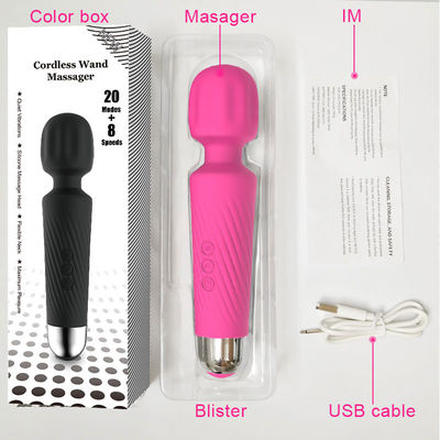 女性 シリコン セックス 玩具 マッサージ器 手持ちの魔法の杖 再充電可能な振動器 クリティタル用
