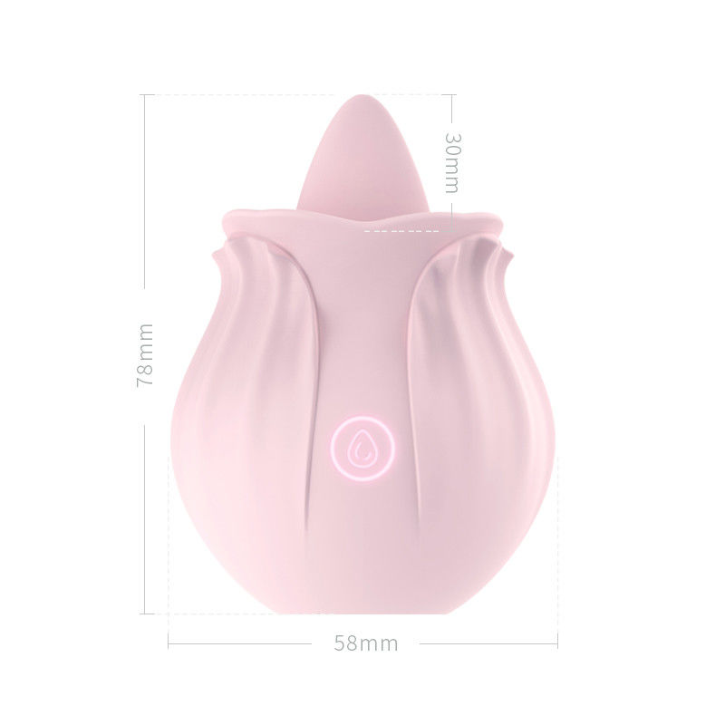 360g 舌振動器 成人用玩具 振動器 セックス用玩具 ヴァギナ吸い ピンクの花の形